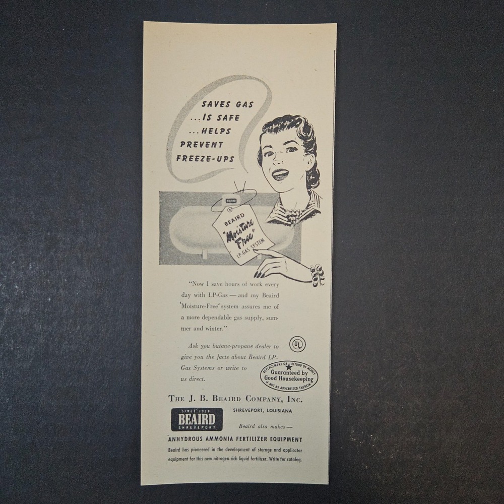 1953 Anhydrous Ammonia Fertilizer Equipment Vintage‎ Print Ad Shreveport LA Farm